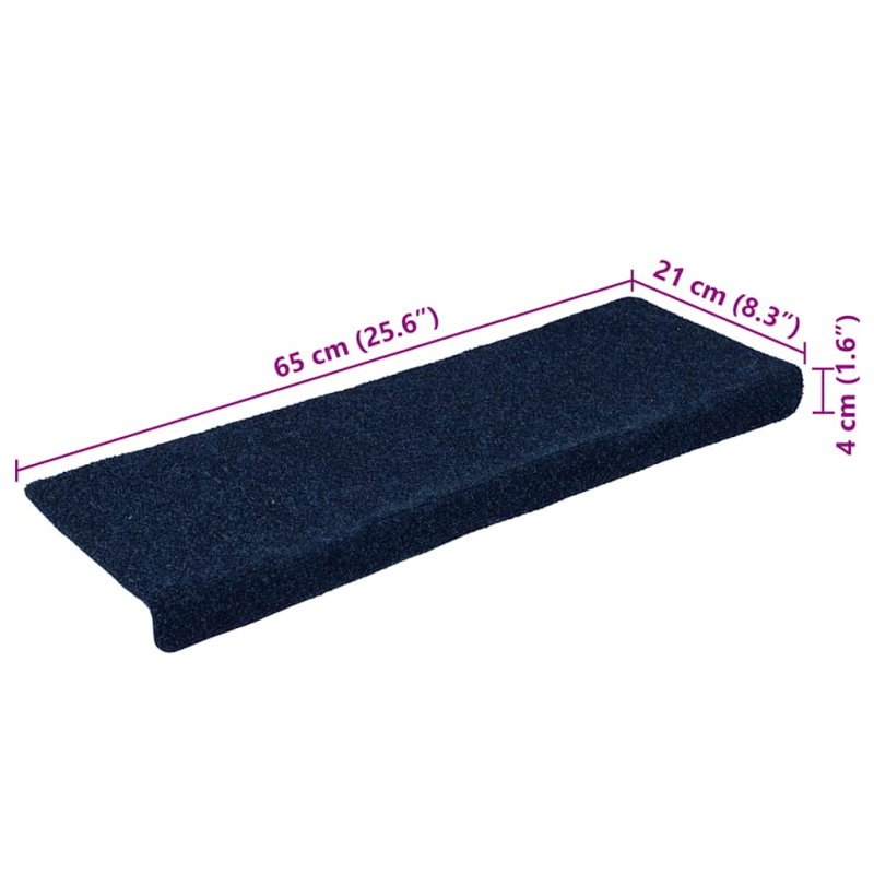 Stufenmatten Selbstklebend 30 Stk. Marineblau 65x21x4 cm