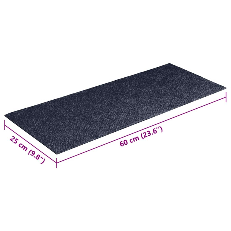 Stufenmatten Selbstklebend 30 Stk. Grau Blau 60x25cm Rechteckig