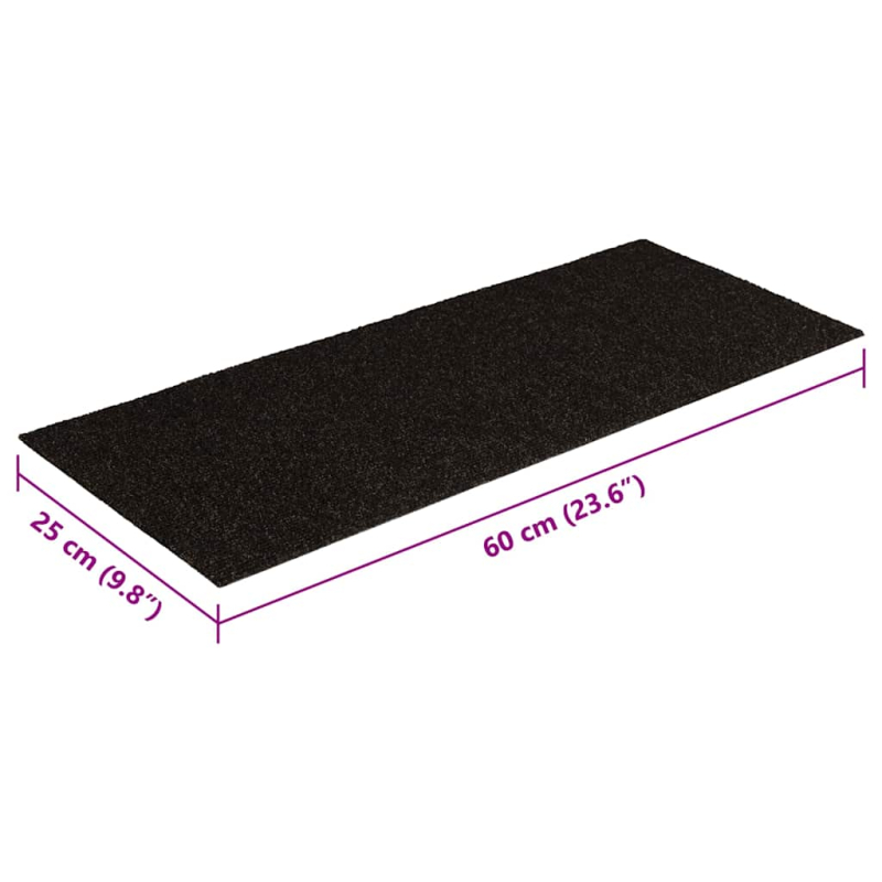 Stufenmatten Selbstklebend 30 Stk. Dunkelbraun 60x25cm Rechteck