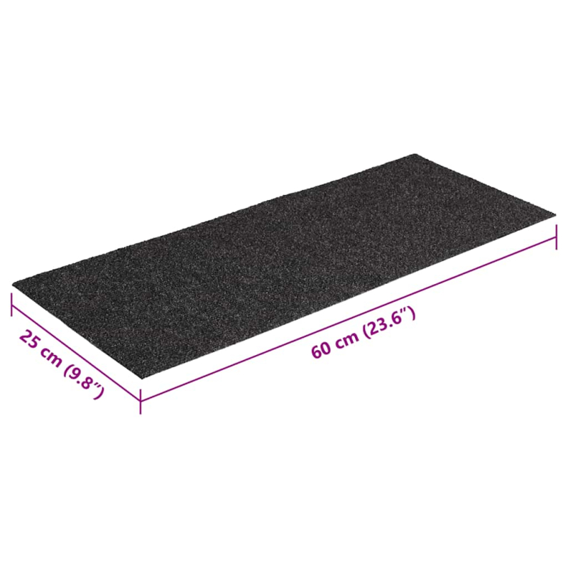 Stufenmatten Selbstklebend 30 Stk. Anthrazit 60x25cm Rechteckig
