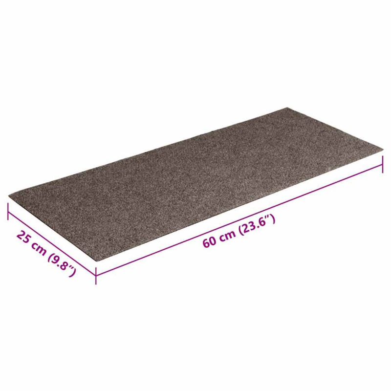 Stufenmatten Selbstklebend 30 Stk. Creme 60x25cm Rechteckig