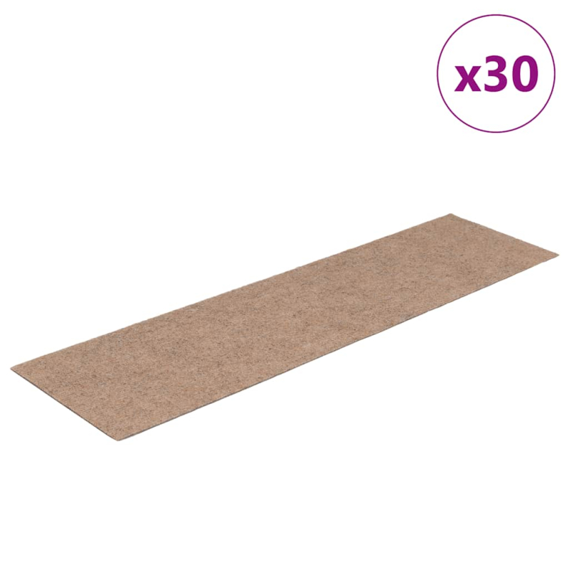 Stufenmatten Selbstklebend 30 Stk. Hellbraun 76x20cm Rechteckig