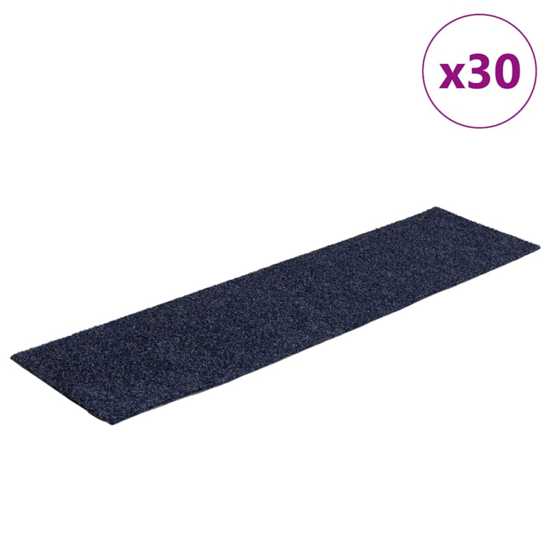 Stufenmatten Selbstklebend 30 Stk. Grau Blau 76x20cm Rechteckig
