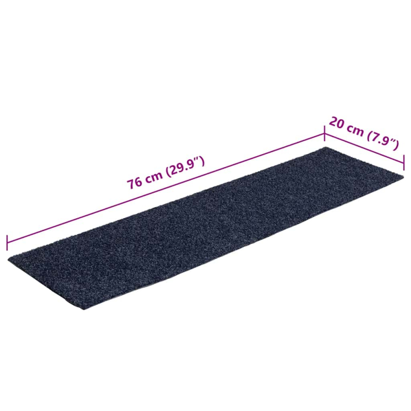 Stufenmatten Selbstklebend 30 Stk. Grau Blau 76x20cm Rechteckig