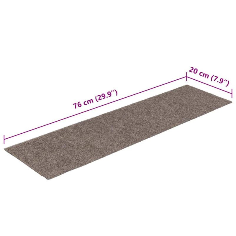 Stufenmatten Selbstklebend 30 Stk. Creme 76x20cm Rechteckig