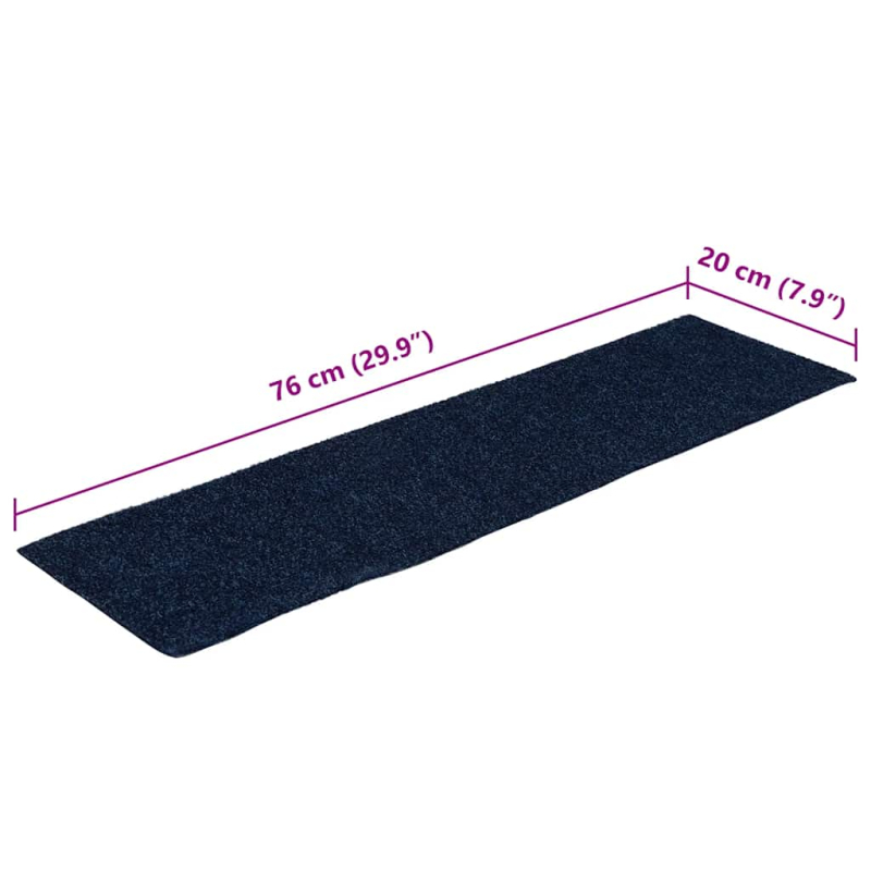 Stufenmatten Selbstklebend 30 Stk. Blau 76x20cm Rechteckig