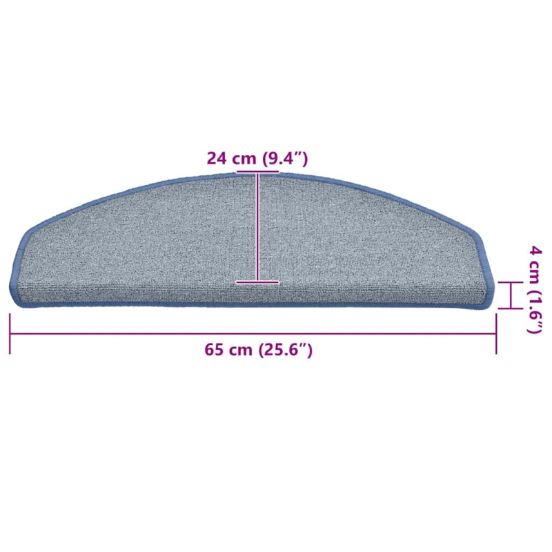 Stufenmatten 30 Stk. Hellgrau und Blau 65x24x4 cm