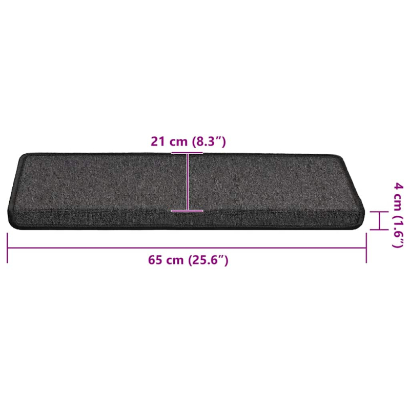 Stufenmatten 30 Stk. 65x21x4 cm Anthrazit
