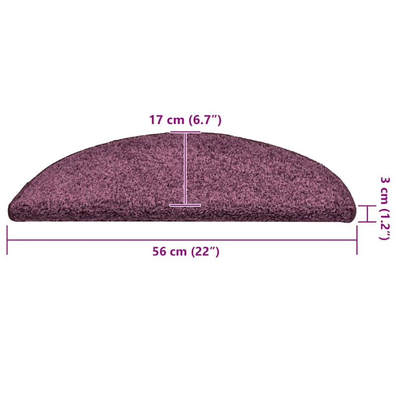 Stufenmatten 30 Stk. Dunkellila 56x17x3 cm