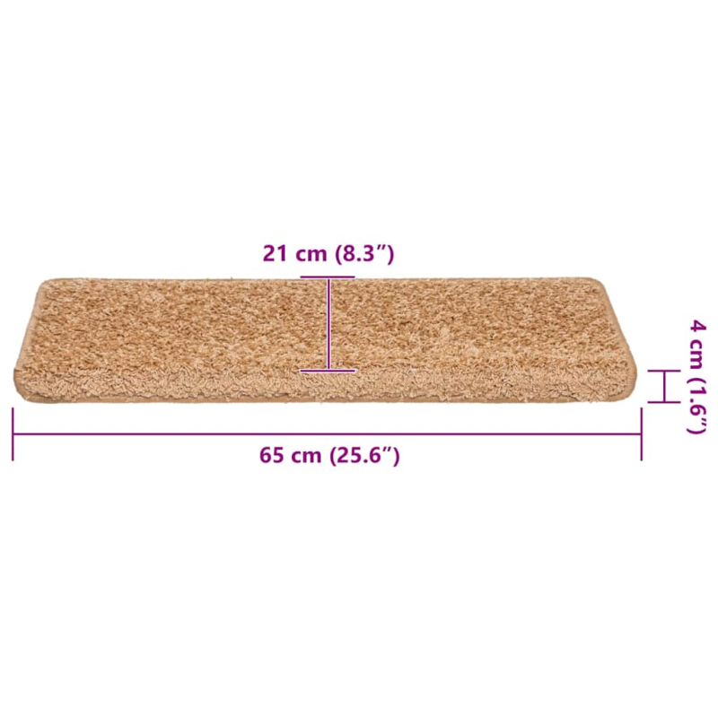Stufenmatten 30 Stk. 65x21x4 cm Beige