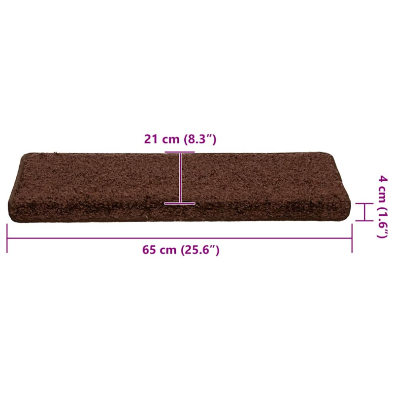Stufenmatten 30 Stk. 65x21x4 cm Braun