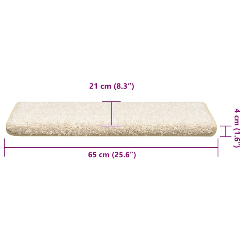 Stufenmatten 30 Stk. 65x21x4 cm Weiß