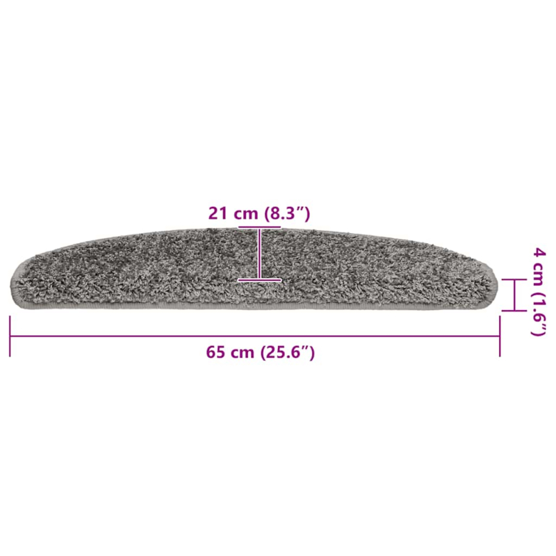 Stufenmatten 20 Stk. Grau 65x21x4 cm