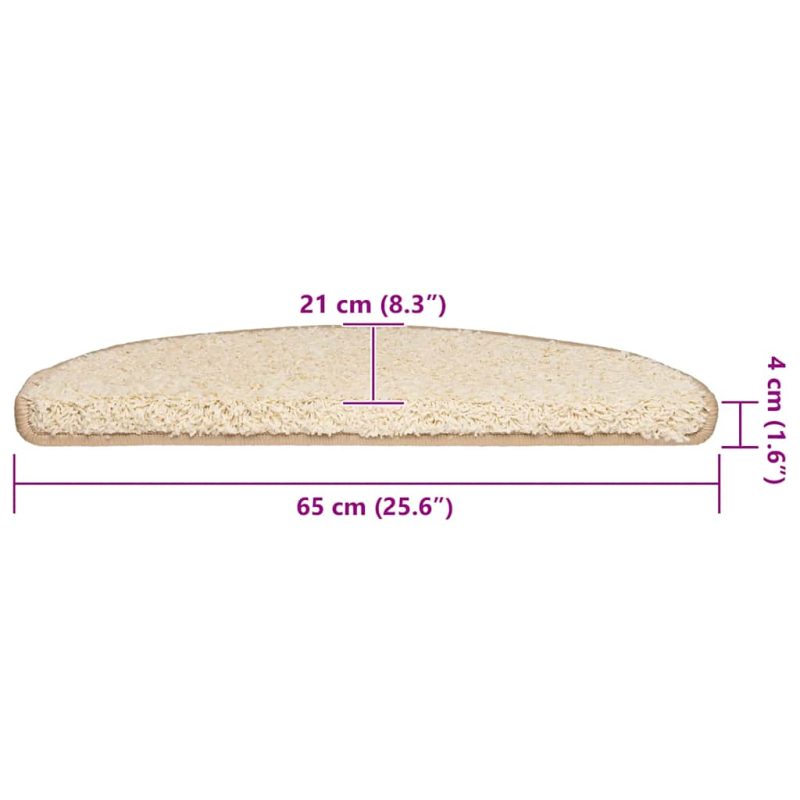 Stufenmatten 20 Stk. Creme 65x21x4 cm
