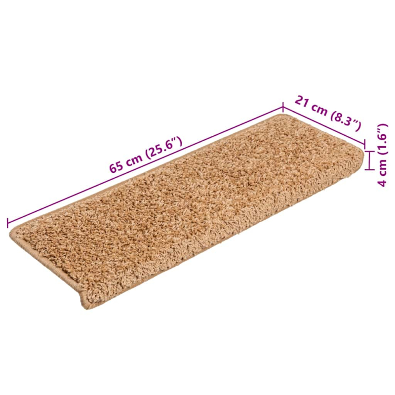 Stufenmatten 20 Stk. 65x21x4 cm Beige