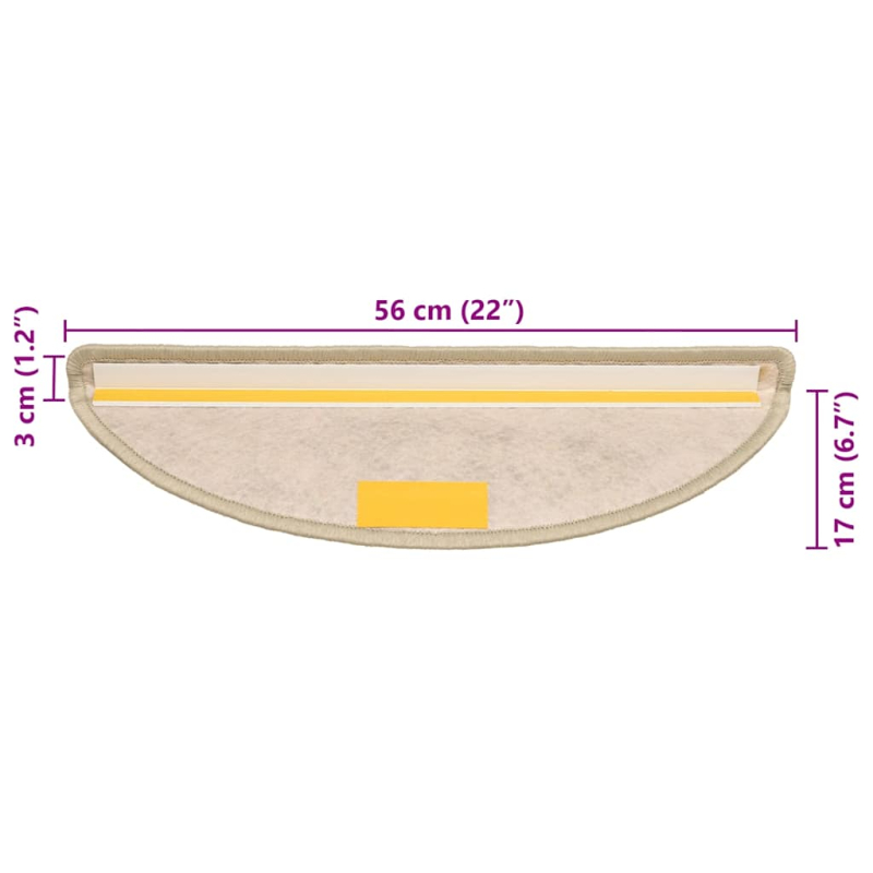 Stufenmatten Selbstklebend Sisal-Optik 30Stk. 56x17x3cm