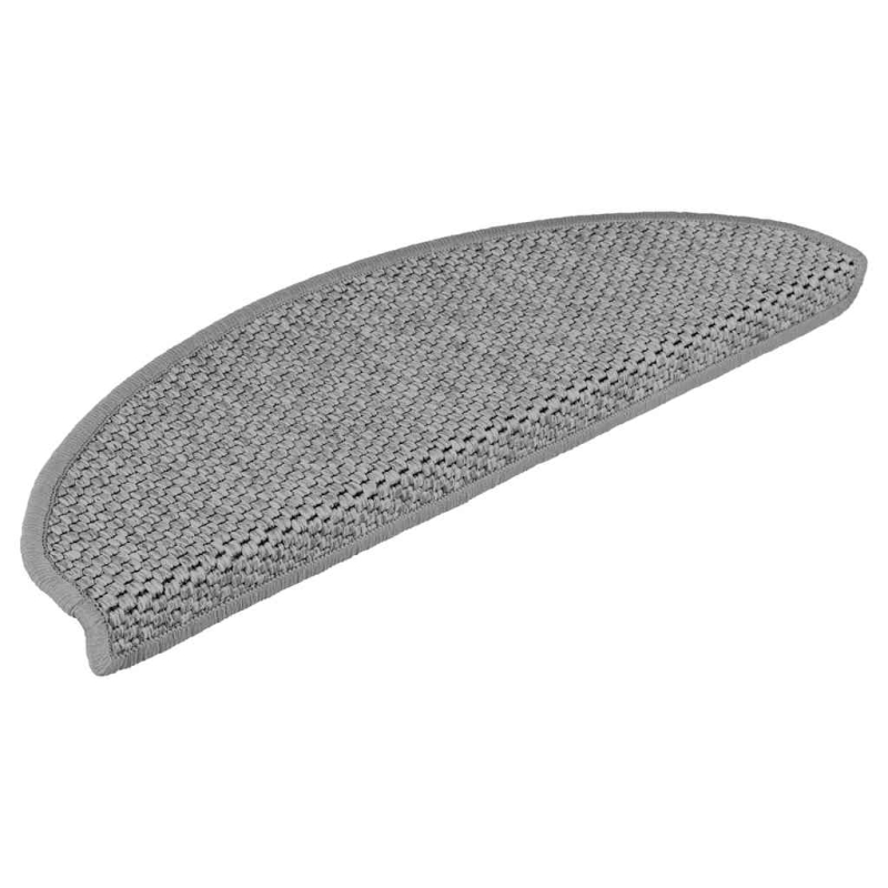 Stufenmatten Selbstklebend Sisal-Optik 30Stk. 65x21x4cm Silbern