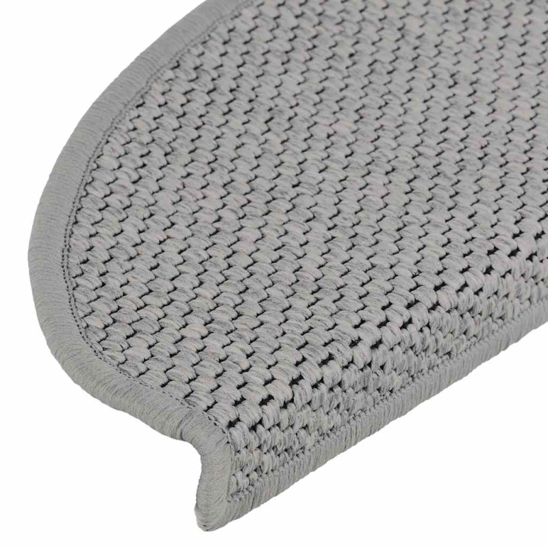 Stufenmatten Selbstklebend Sisal-Optik 30Stk. 65x21x4cm Silbern