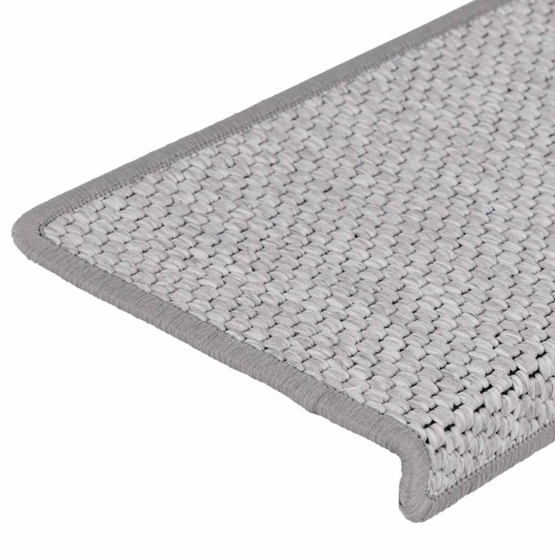 Stufenmatten Selbstklebend Sisal-Optik 30Stk. 65x21x4cm Platina