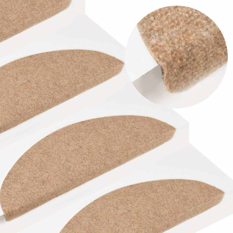 Stufenmatten Selbstklebend 20 Stk. Beige 65x22,5x3,5 cm