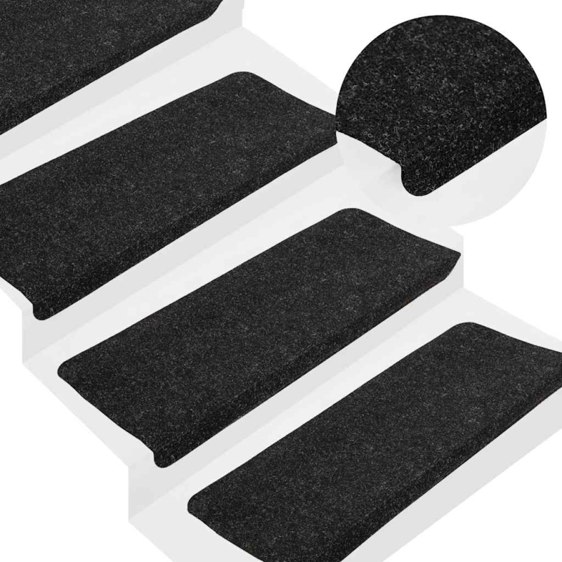 Stufenmatten Selbstklebend 30 Stk. Anthrazit 65x24,5x3,5 cm