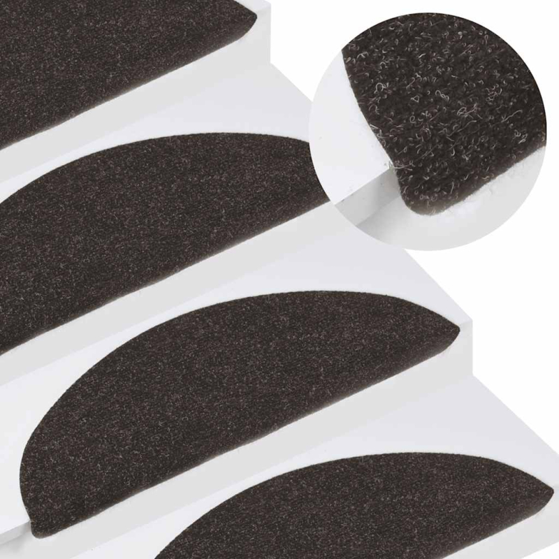 Stufenmatten Selbstklebend 30 Stk. Schwarz 56x17x3 cm