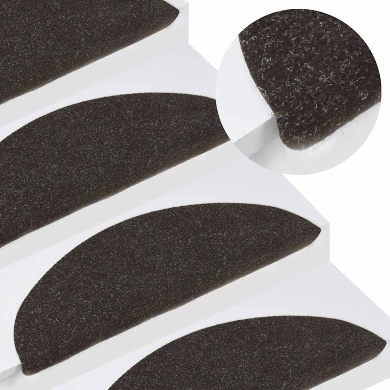 Stufenmatten Selbstklebend 20 Stk. Schwarz 65x22,5x3,5 cm