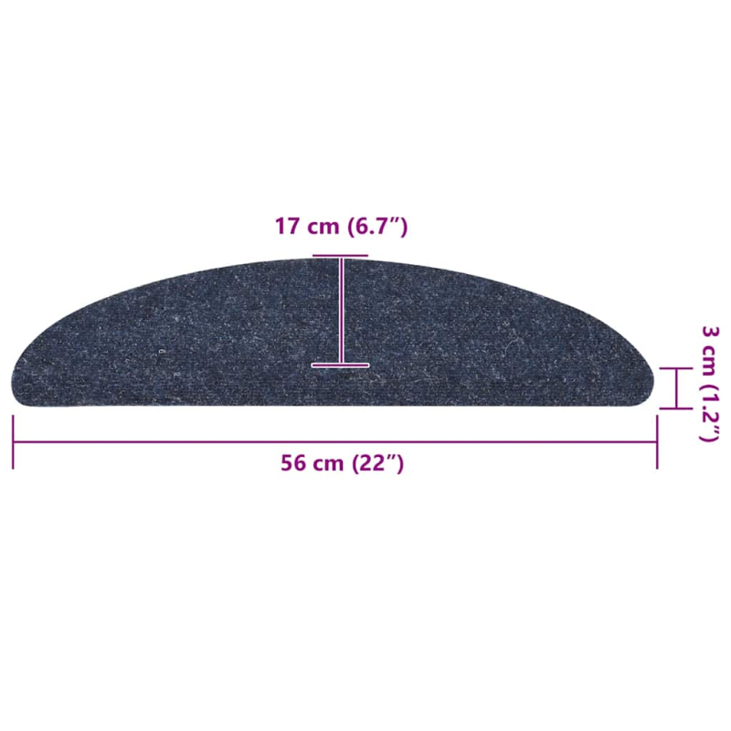 Stufenmatten Selbstklebend 30 Stk. Blau 56x17x3 cm
