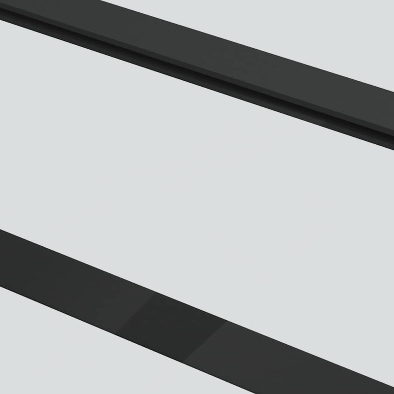 Schiebetür mit Beschlag Schwarz 102x205 cm ESG-Glas