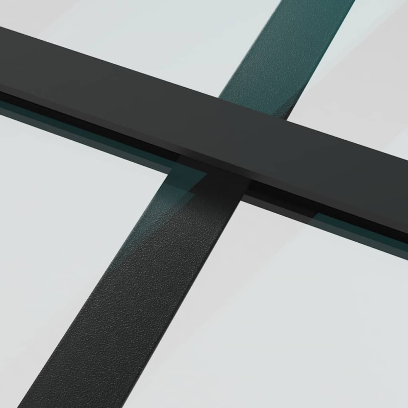 Schiebetür mit Beschlag Schwarz 102x205 cm ESG-Glas