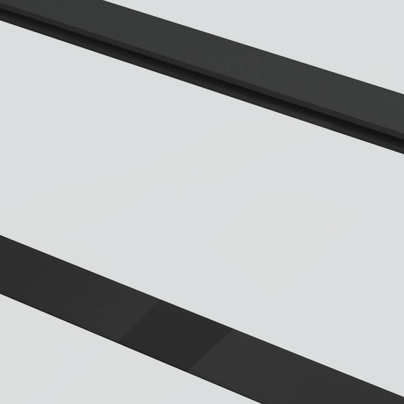 Schiebetür mit Beschlag Schwarz 102x205 cm ESG-Glas