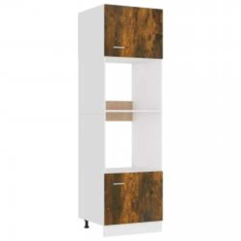 Mikrowellenumbauschrank Lyon Räuchereiche 60x57x207 cm Holzwerkstoff