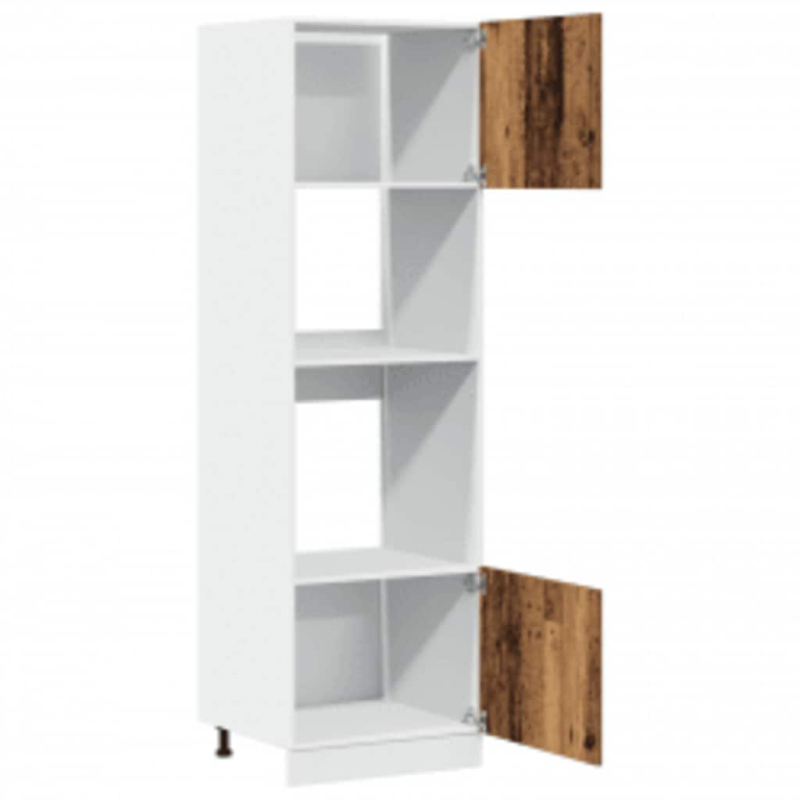 Mikrowellenschrank Lyon Altholz-Optik 60x57x207 cm Holzwerkstoff