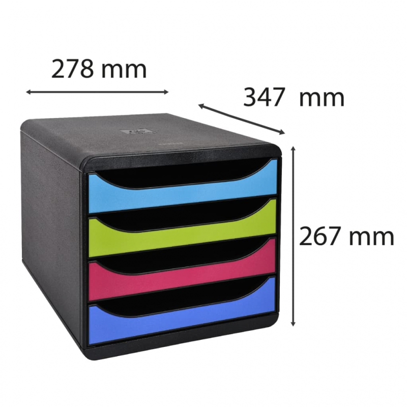 Exacompta Big-Box Schubladenbox 1928 Climate Neutral mit 4 Laden