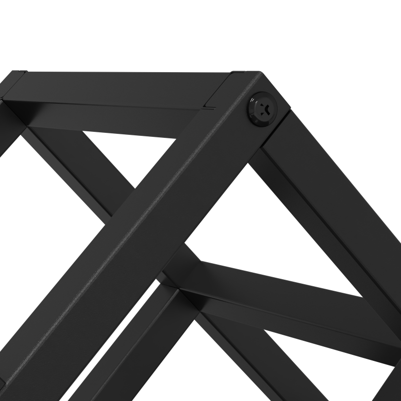 Weinregal für 9 Flaschen, 63x16,5x25 cm, pulverbeschichteter Stahl