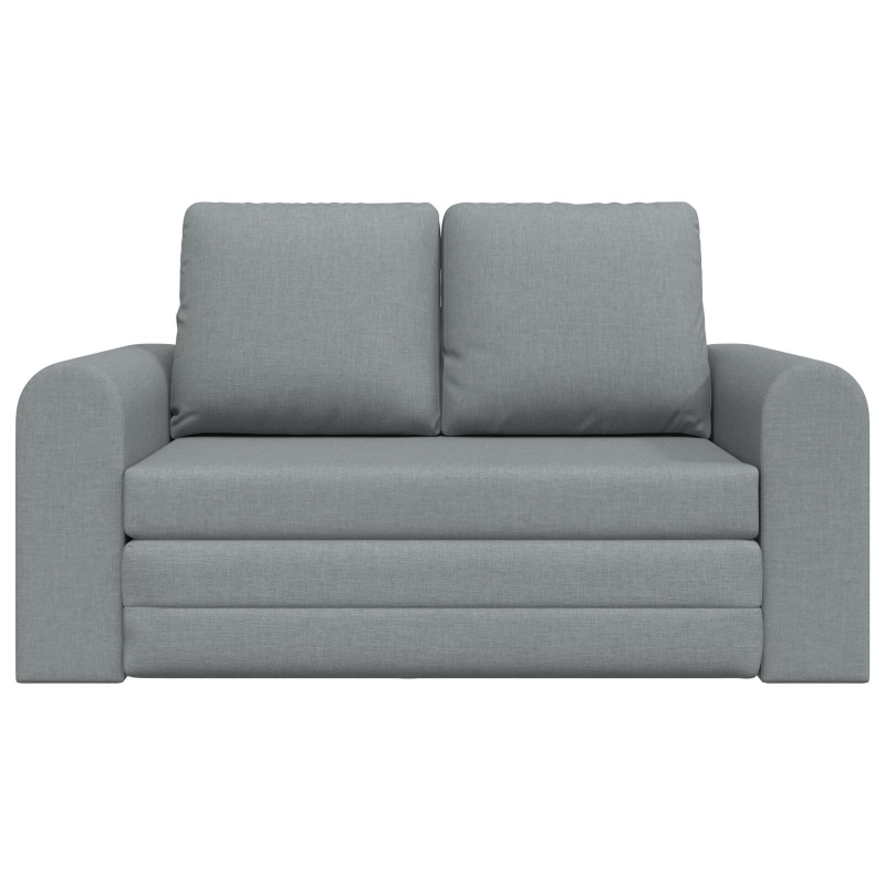Boden-Sofa-Bett 2-in-1 Hellgrau 148x71x83 cm Gewebe