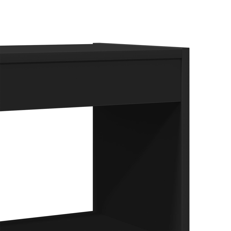 Schwarz Bücherregal Schwarz Holz 80 x 30 x 198 cm Regale
