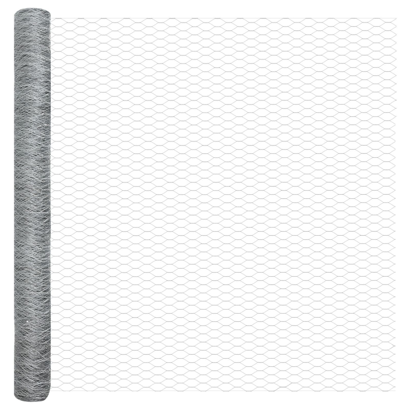 Zaunset Set aus 2 Verzinkter Stahl 25 x 1,5 m Langlebig