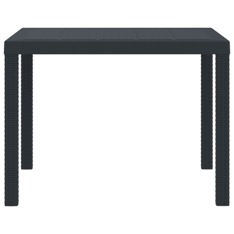 Gartentisch Anthrazit 100x100x73 cm Poly Rattan