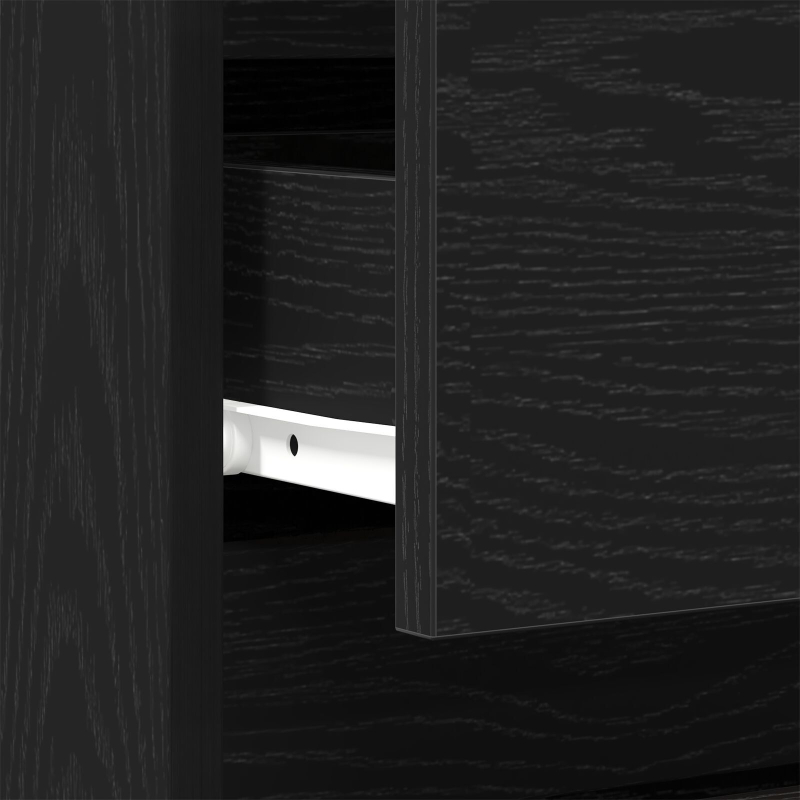 Nachttisch Schwarz Eiche 40x35x50 cm Ingenieurholz