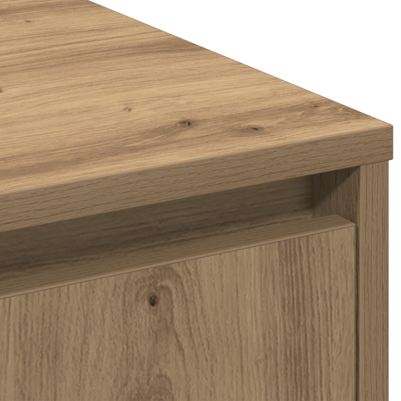 Sideboard mit LED in Artisan-Eiche, 71x34,5x75 cm aus Holzwerkstoff