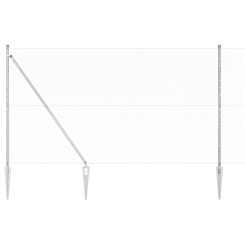 Zaunset Set aus 2 Verzinkter Stahl 25 x 1,5 m Langlebig