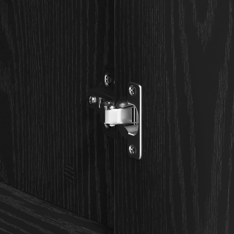 Sideboard Schwarz Eiche 120x41x75 cm Ingenieholzmöbel