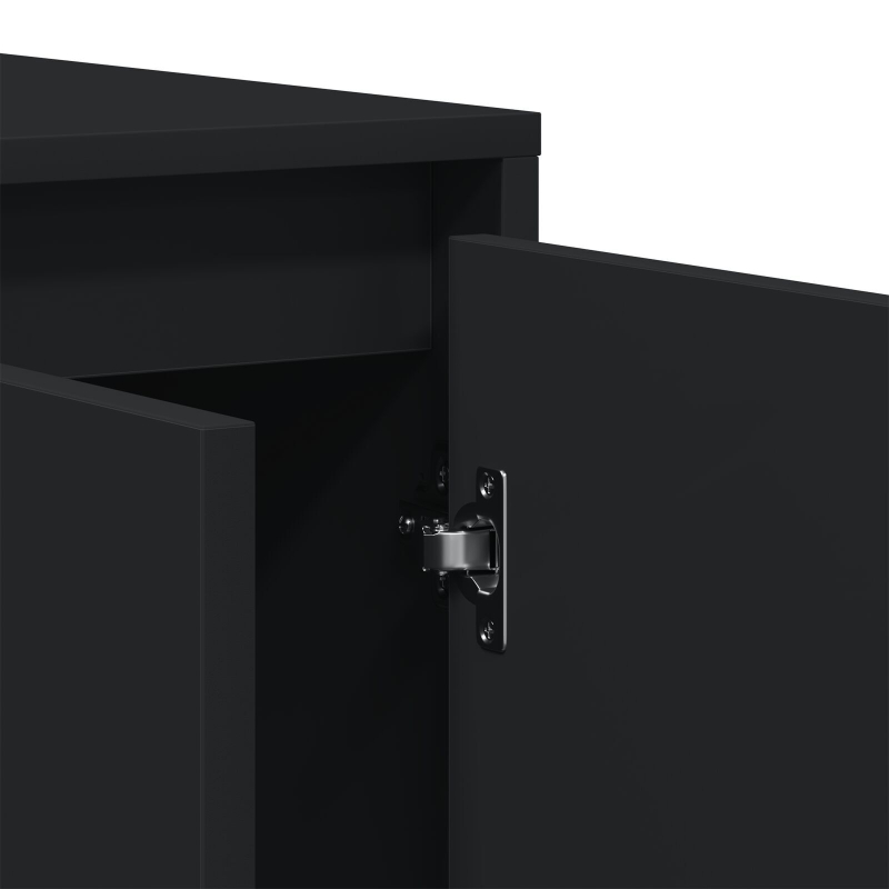 Schwarzes Sideboard Holzwerkstoff 135 x 41 x 75 cm
