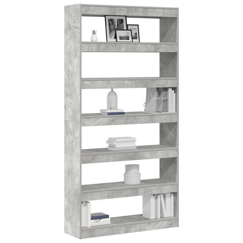 Bücherregal Grau Holzwerkstoff 100 x 30 x 198 cm Rechteckig