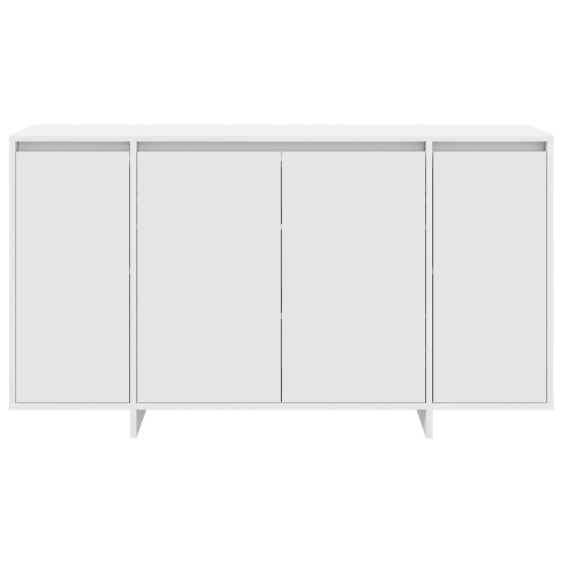 Weißes Sideboard Weiß Holz 135 x 41 x 75 cm Weißes Sideboard