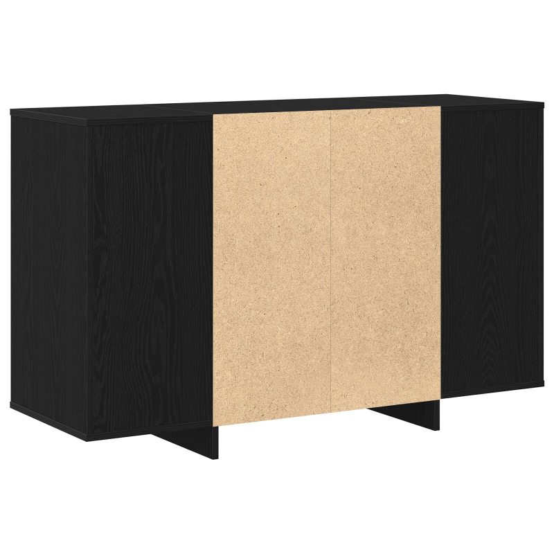 Schwarzes Eichen-Sideboard Schwarze Eiche Holz 120 x 41 x 75 cm