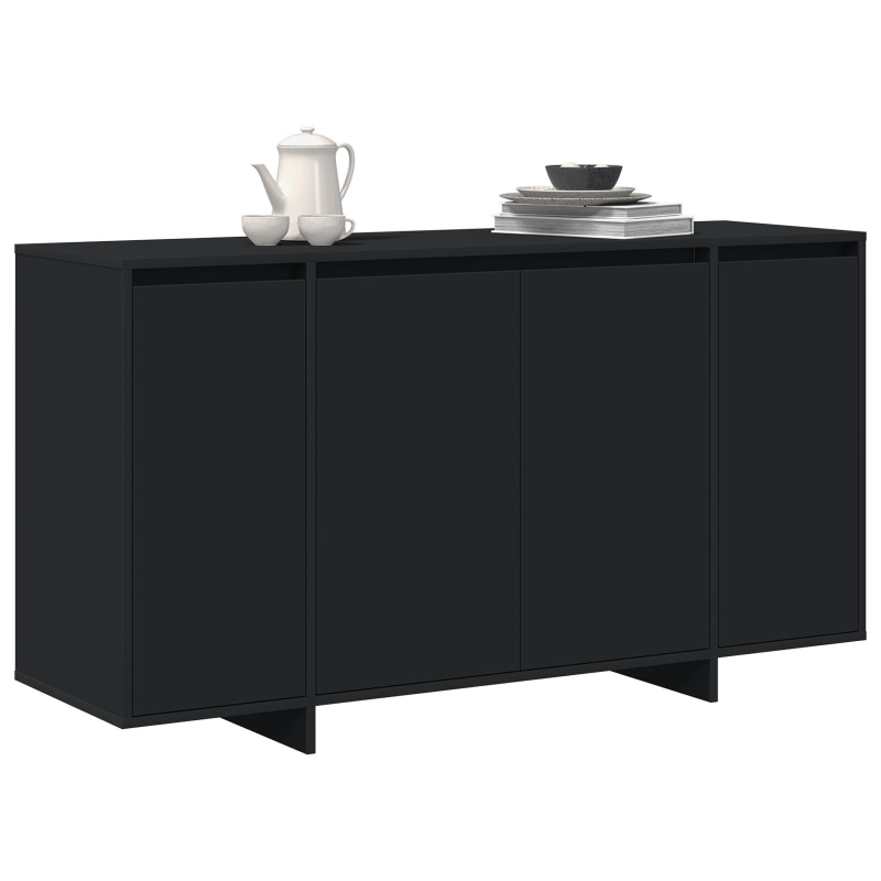 Schwarzes Sideboard Holzwerkstoff 135 x 41 x 75 cm