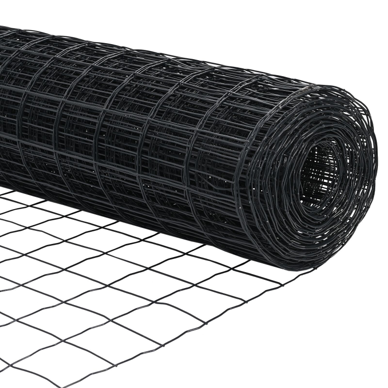 Euro Zaun mit 7 Spikepfosten 0.8x10 m verzinkter Stahl Grau
