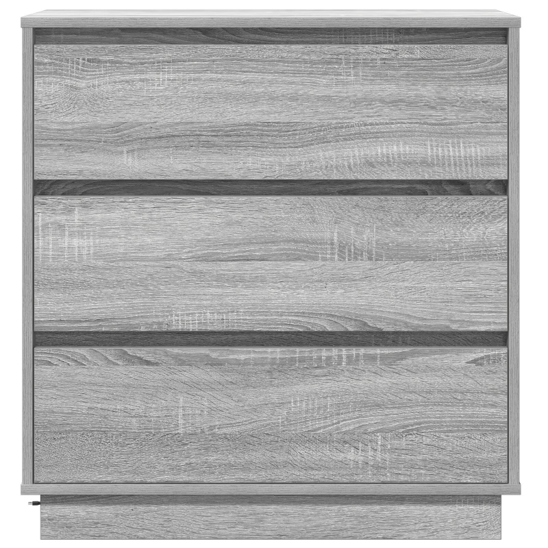 Nachttisch mit LED Grau Sonoma 71x34,5x75 cm MDF